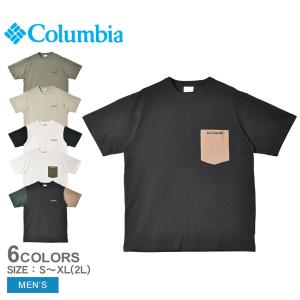（ゆうパケット可） コロンビア 半袖Tシャツ メンズ ヤングストリートショートスリーブクルー COLUMBIA XE1769 ブラック 黒 ホワイト 白 ウェア ロゴ 父の日｜z-craft