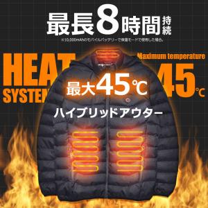 電熱 ヒート ウォームジャケット 中綿ジャケッ...の詳細画像1