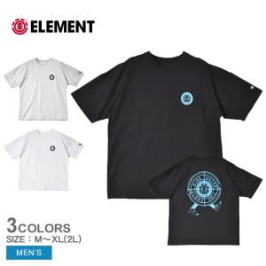 （ゆうパケット可） エレメント 半袖Tシャツ メンズ WALKER SS ELEMENT BD021242 黒 白 ウェア ロゴ 父の日｜Z-CRAFT ヤフーショッピング店
