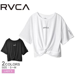 ルーカ 半袖Tシャツ レディース ツイストフロントTシャツ RVCA BC043871 ブラック 黒 ホワイト 白 トップス ウェア クルーネック｜z-craft