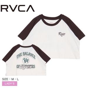 （ゆうパケット可） ルーカ 半袖Tシャツ レディース BALANCE RAIDER ST RVCA BE04C219 ブラウン 茶 クロップド丈 クロップドTシャツ トップス ウエア｜z-craft