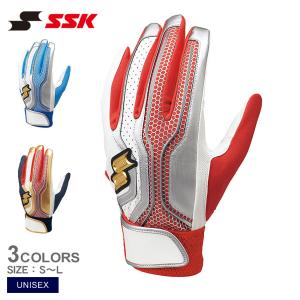エスエスケイ バッティング手袋 一般 大人 プロエッジ 一般用 シングルバンド手袋 両手用 SSK EBG5002W ホワイト 白 レッド 赤｜z-craft