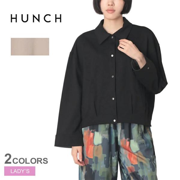 ハンチ シャツジャケット レディース CT起毛シャツブルゾン HUNCH WGS7232 ホワイト ...