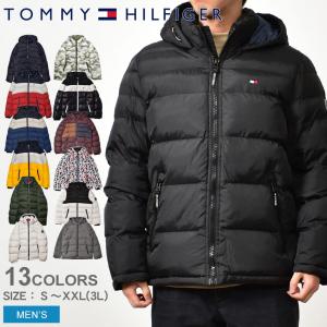 トミーヒルフィガー 中綿ジャケット メンズ NYLON PERFORMANCE HOODY PUFFER JACKET TOMMY HILFIGER 158AN508 ブラック 黒 白 緑 爆買