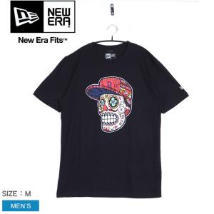 ニューエラ 半袖Ｔシャツ メンズ レッドソックス スカル Tシャツ NEW ERA ブラック 黒 アメカジ ストリート クルーネック 父の日｜z-craft