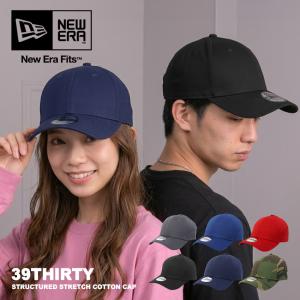 ニューエラ 帽子 メンズ レディース サーティーナインサーティー ストラクチャード ストレッチ コットン キャップ NEW ERA 黒 紺
