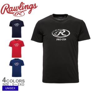 ローリングス 半袖Tシャツ 大人 一般 オーバルR Tシャツ Rawlings AST13S06 ブラック 黒 ネイビー 紺 レッド ブルー 野球 一般｜z-craft