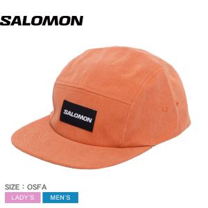 サロモン 帽子 ユニセックス FIVE PANEL CAP SALOMON LC2232400 オレンジ キャップ アジャスター 調節 ストラップバックキャップ｜z-craft