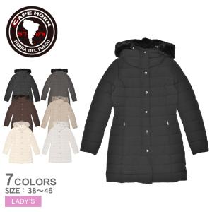 ケープホーン ダウンジャケット レディース サンタクルーズ エコファー CAPE HORN B2572 ブラック 黒 ホワイト 白 アウター 上着 爆買