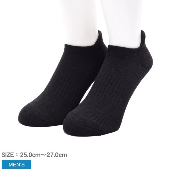 （ネコポス配送） 靴下 メンズ オリジナルランニングソックス 黒 スポールウエア スニーカーソックス...