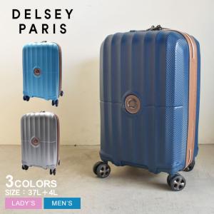 デルセー スーツケース メンズ レディース ST TROPEZ EXP 55cm／37L＋4L DELSEY 002087801 ネイビー 紺 シルバー 銀 鞄 バッグ｜z-craft