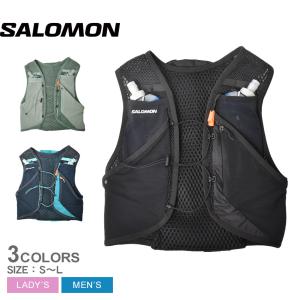 サロモン ランニングベスト メンズ レディース ACTIVE SKIN 8 SET SALOMON LC2177800 LC2178000 LC2178100 ブラック 黒 ブルー｜z-craft