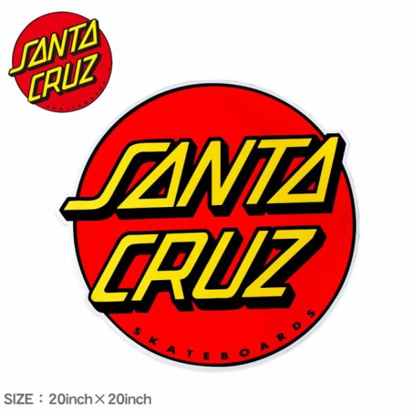 （ネコポス配送） サンタクルーズ ステッカー CLASSIC DOT STICKER 20IN×20...