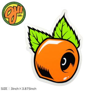 （ゆうパケット可） オージェー ステッカー ORANGE CLEAR MYLAR STICKER OJ 88281584 オレンジ シール スーツケース パソコン PC ロゴ カスタム 雑貨｜z-craft