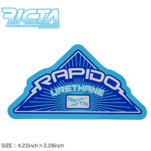 （ネコポス配送） リクタ ステッカー RAPIDO STICKER 4.22INCH×2.28INCH RICTA 88281691 ロゴ スケートボード ボード スケボー スポーツ 爆買