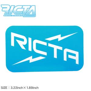 （ゆうパケット可） リクタ ステッカー RICTA LOGO STICKER 3.22INCH×1.89INCH RICTA 88281678 ブルー ロゴ スケートボード ボード スケボー 定番｜z-craft