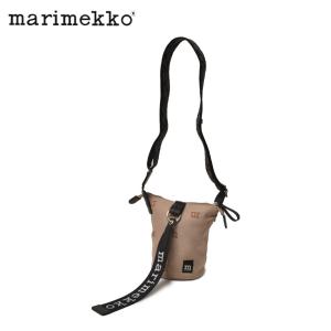 送料無料 マリメッコ ショルダーバッグ メンズ レディース ESSENTIAL BUCKET M−LOGO ショルダーバッグ MARIMEKKO 91679  茶｜z-craft