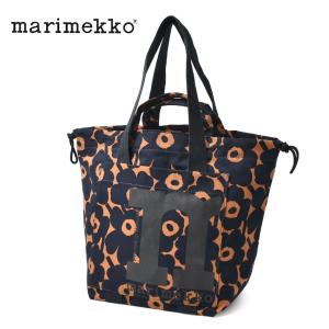 マリメッコ トートバッグ MONO CITY TOTE MINI UNIKKO トートバッグ MARIMEKKO 92442 ネイビー 紺 ブラウン 茶 カバン 鞄 ロゴ
