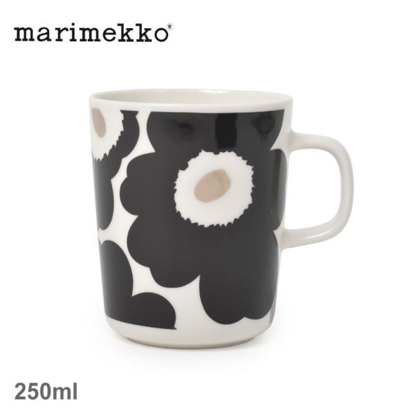 マリメッコ 食器 Unikko マグカップ 250ml MARIMEKKO 72779 ブラック 黒...