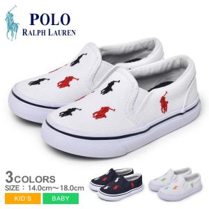 送料無料 ポロ ラルフローレン スリッポン キッズ ベビー 子供 KEATON SLIP ON TD POLO RALPH LAUREN ネイビー 紺 マルチ 靴｜z-mall