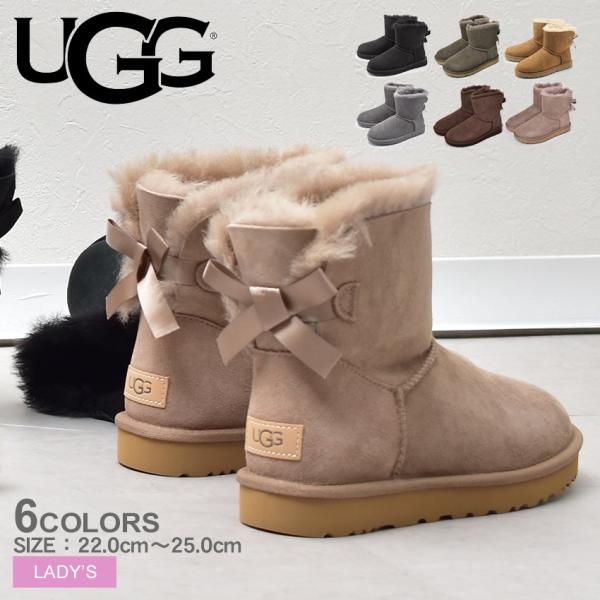 送料無料 アグ ムートンブーツ レディース ミニ ベイリーボウ II UGG 1016501 黒 グ...