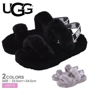 送料無料 アグ サンダル レディース 女性用 UGG OH YEAH 靴 室内 室外 室内履き ぺたんこ ルームシューズ スリッパ ファー ボア フラット あったか 冬