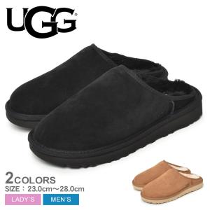 アグ サボ メンズ レディース UGG 1129290 ブラック 黒 ブラウン 茶 シューズ スリッポン スエード 防寒 保温 スリッパ 室内履き ルームシューズ 社内履き｜z-mall