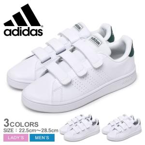 送料無料 アディダス スニーカー メンズ レディース アドバンコート ベース ベルクロ ADIDAS LUX09 ホワイト 白 靴 シューズ ストライプ｜z-mall