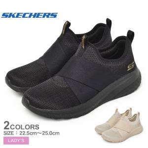 スケッチャーズ スリッポン レディース SKECHERS 117221 ブラック 黒 ホワイト 白 スニーカー シューズ 靴 ローカット ブランド シンプル スポーティ おしゃれ｜z-mall