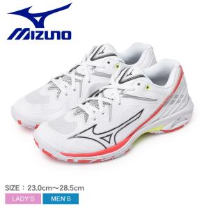 ミズノ バドミントンシューズ レディース MIZUNO 71GA2443 ホワイト 白 スニーカー ...