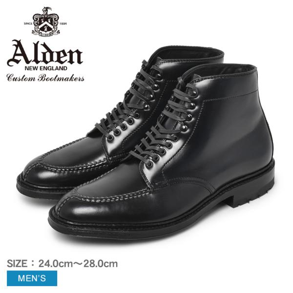 送料無料 オールデン ブーツ メンズ CORDOVAN BOOTS ALDEN D7906CY 黒 ...