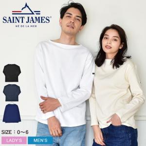 SAINT JAMES ホワイト 長袖カットソー　T6サイズ SAINT JAMES（セントジェームス） 長袖カットソー メンズ レディース