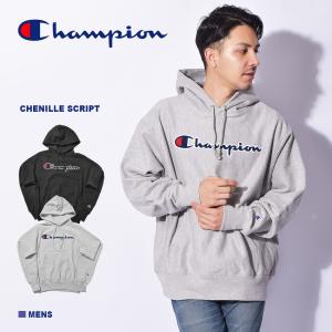 CHAMPION チャンピオン パーカー メンズ CHENILLE SCRIPT YO7470 GF68｜z-mall