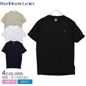 送料無料 ポロ ラルフローレン Tシャツ 半袖 メンズ レディース クラシック POLO RALPH LAUREN 710680785 黒 白 無地｜z-mall