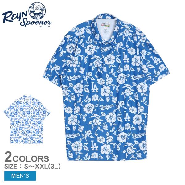 レインスプーナー 半袖シャツ メンズ REYN SPOONER M624635224 ブルー 青 ホ...