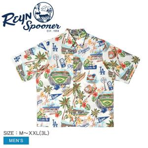 レインスプーナー 半袖シャツ メンズ REYN SPOONER B552412122 マルチ トップス シャツ ウェア ウエア 半袖 柄シャツ アロハシャツ ボタンダウンシャツ MLB｜z-mall