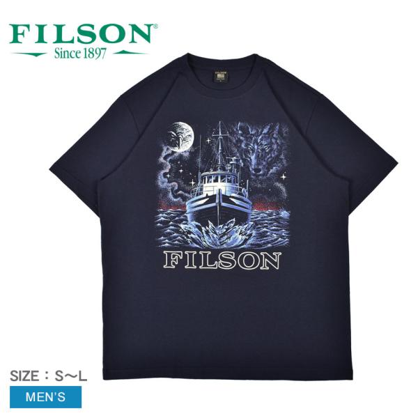フィルソン 半袖Tシャツ メンズ FILSON 20258133 ネイビー ブランド シンプル カジ...