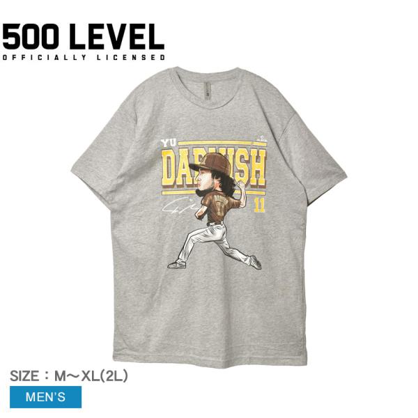 ファイブハンドレットレベル 半袖Tシャツ メンズ 500 LEVEL 0064-067-02 グレー...