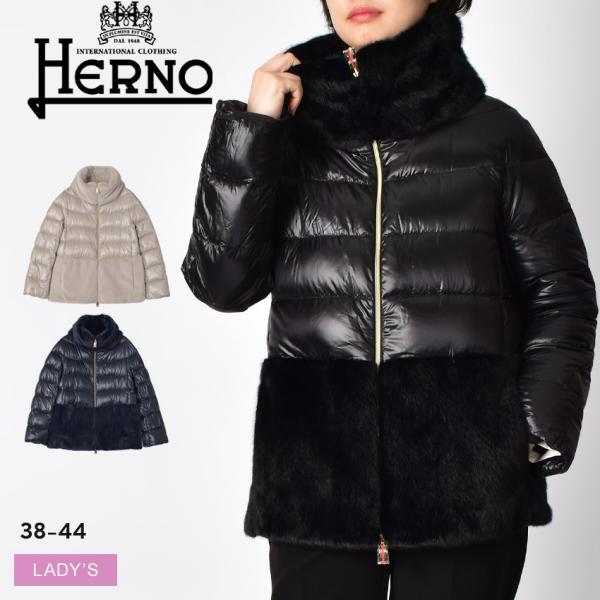 ヘルノ ダウンジャケット レディース HERNO PI001933D-12017Z ブラック 黒 ネ...