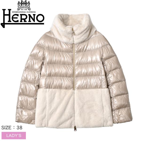 ヘルノ アウター レディース HERNO PI1123D-12017 ベージュ ジャケット ダウン ...