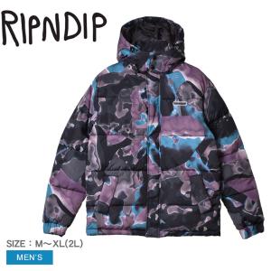 送料無料 RIPNDIP アウター メンズ ULTRALIGHT BEAM PUFFER JACKET リップンディップ RND9504 パープル 紫 黒 ジャケット 長袖｜z-mall