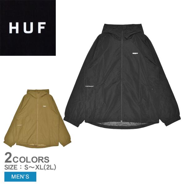 ハフ シェルジャケット メンズ HUF JK00480 ブラウン 茶 ブラック 黒 ウェア ウエア ...