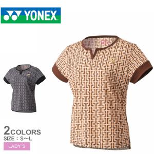 送料無料 ヨネックス 半袖Tシャツ レディース ウィメンズゲームシャツ YONEX 20729  ブラウン カジュアル 半袖 トップス 吸汗｜z-mall