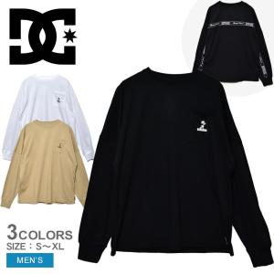 DCシューズ 長袖Tシャツ メンズ 21 バックライン LS DCSHOECOUSA DLT214023 ブラック 黒 ホワイト 白 ベージュ ロンT Tシャツ