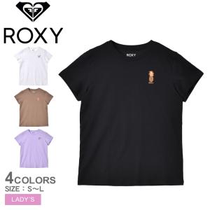 （ゆうパケット可） ロキシー Tシャツ レディース MOONLIGHT 刺繍 Tシャツ ROXY RST231107 ホワイト 白 ブラック 黒 トップス 半袖