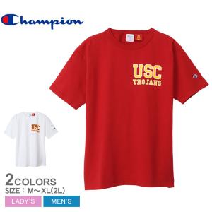 チャンピオン 半袖Tシャツ メンズ レディース ティーテンイレブン ショートスリーブTシャツ CHAMPION C5-X303 レッド 半袖｜z-mall