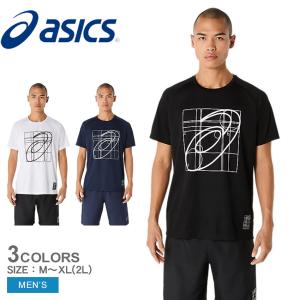 ASICS（アシックス） Tシャツ メンズ 半袖 吸汗 速乾 ロゴ 半袖 黒