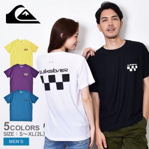 （ゆうパケット送料無料） クイックシルバー 半袖Tシャツ メンズ FIVE BLOCK SS QUIKSILVER QLY222001 ブラック 黒 イエロー ウエア｜z-mall