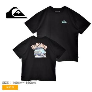 （ゆうパケット送料無料） クイックシルバー 半袖Tシャツ キッズ ジュニア 子供 RUSHING BACK ST KIDS QUIKSILVER KST221101 ブラック 黒 半袖 Tシャツ｜z-mall