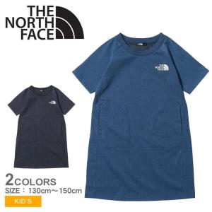 ザ ノースフェイス ワンピース キッズ ジュニア 子供 THE NORTH FACE NTG12218 ネイビー 紺 ブルー 青 女の子 子ども トップス ノースフェース ブランド｜z-mall